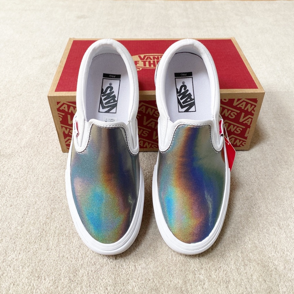 VANS Iridiscent Slip On Skate Sneaker Shoes